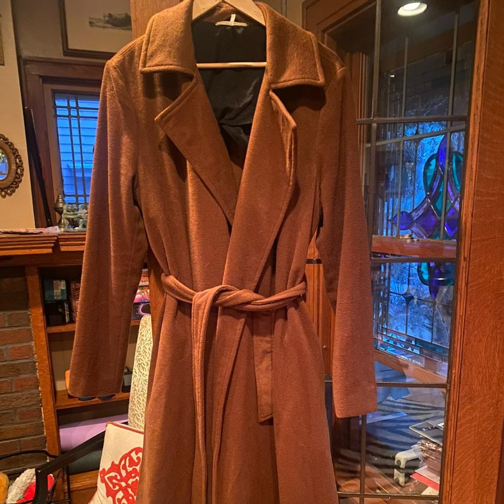 Free People Camel/Brown Wrap Coat